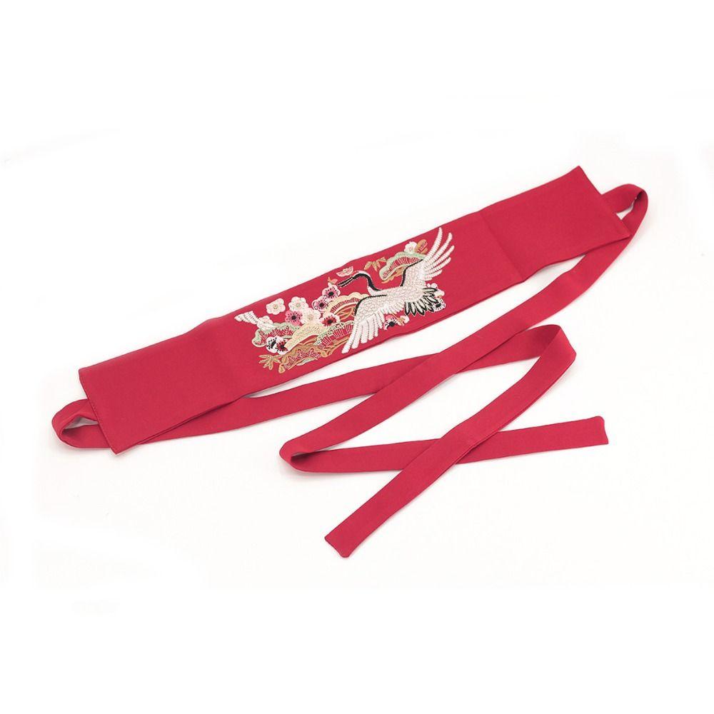 Flower Pattern Hanfu Cummerbund Crane Phoenix Flower Corset Belt Dress Girdle Hanfu Costume