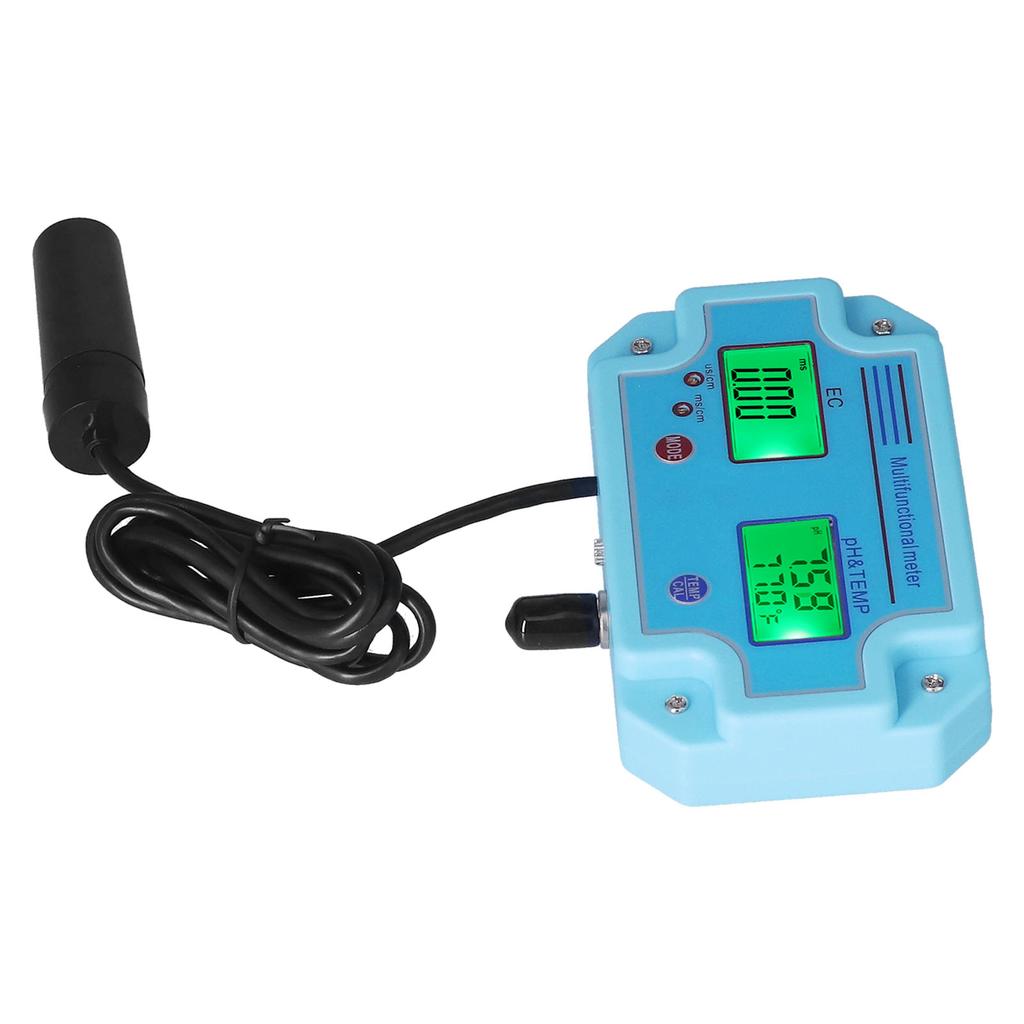 Metru PH EC Temperatură DC 6V Portabil de Înaltă Precizie LCD Monitor Hidroponic Multifuncțional