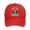 Vintage Bernedoodle Sunset Stripe Po Mesh Baseball Cap For Womens Unisex FeUnisex Beach Dad Hat Hip Hop