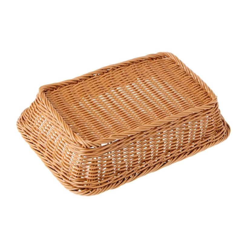 Home Square Artificial Rattan Harden Storage Basket Fruit Bins