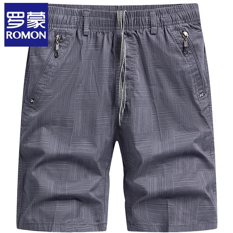 Luomeng Men's 100% Cotton Casual Shorts