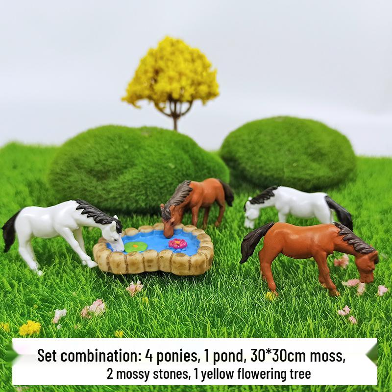 Moss Green Artificial Foam Pebble Decoration for Micro Landscape and Flower Arrangements