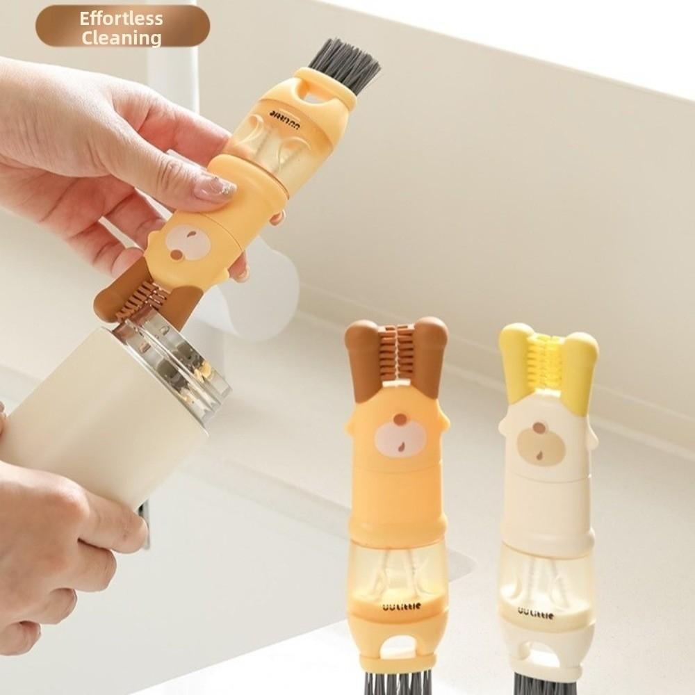 2 Pieces Efficient Cup Cleaning Brush Cartoon Bottle Gap Brush Water Cup Brush  Kitchen