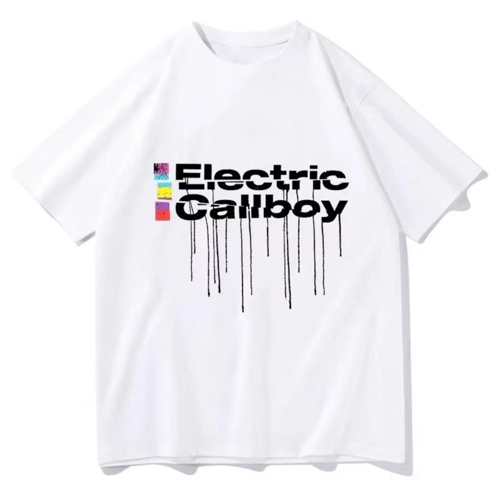 2025 Regular Shirt Electric Callboy Helmet Fashion Print Top T-shirt Summer New Light And Thin Men's Women's Tops Short Sleeves