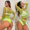 Sexy Plus Size Lingerie Sets Fishnet Two Piece Bikini Charming Nightgown Porn Women's Secret Clothing Lovely Beautiful Bodysuits