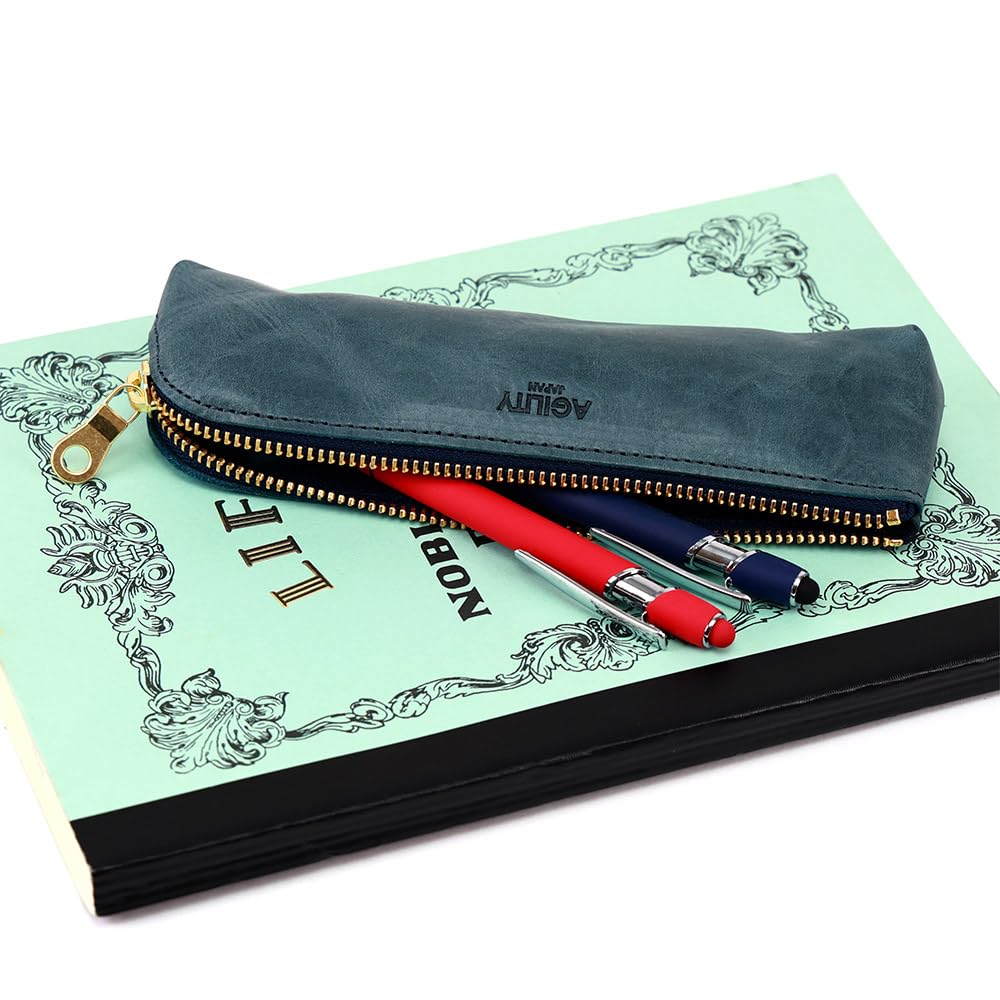 AGILITY Affa "Ferret" Pencil Case, Soft, Stylish, Cute, Genuine Leather, Slim Fit, for Men and Women