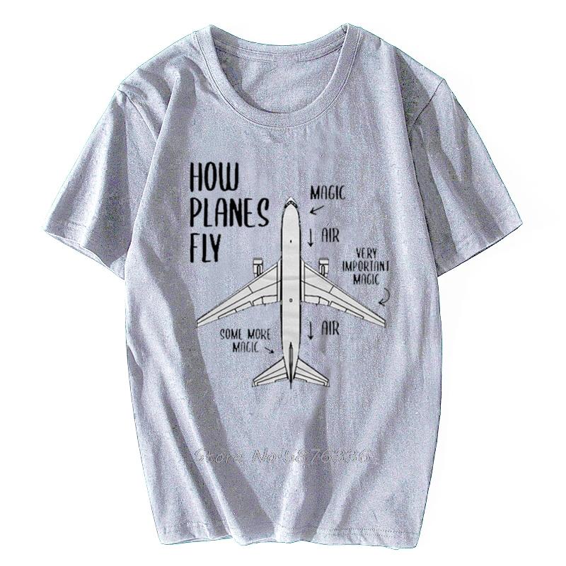 Novelty How  Fly Engineer Pilot Airplane TShirt Mens Short Sleeves Oversized Hip Hop  Printed T Shirts Top Tees