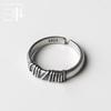 BFCLUB 925 Silver Rings For Women Men Fine Jewelry Finger Adjustable Open Vintage Knots Ring For Party Birthday Gift