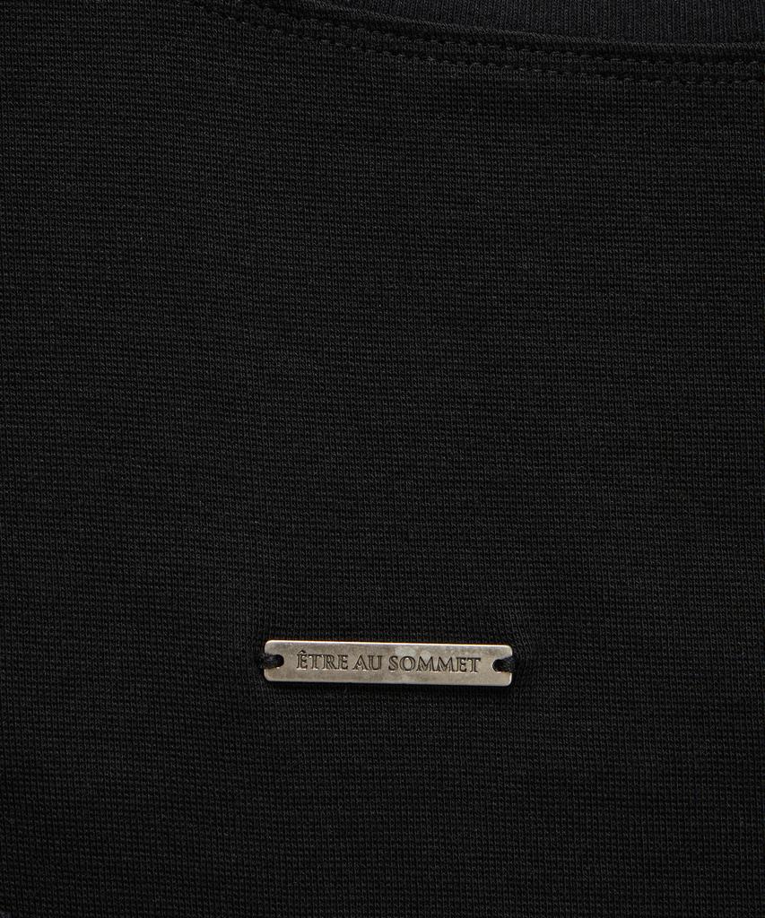 ETRE AU SOMMET Pigment Damage Panel Short Top (Black)