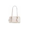 Coach Swing Zip 25 Unifarbe Geprägtes Logo Reißverschluss Kartenfach Schutzfüße Leder Schultertasche Damen Schultertasche Weiß CM565-B4HA