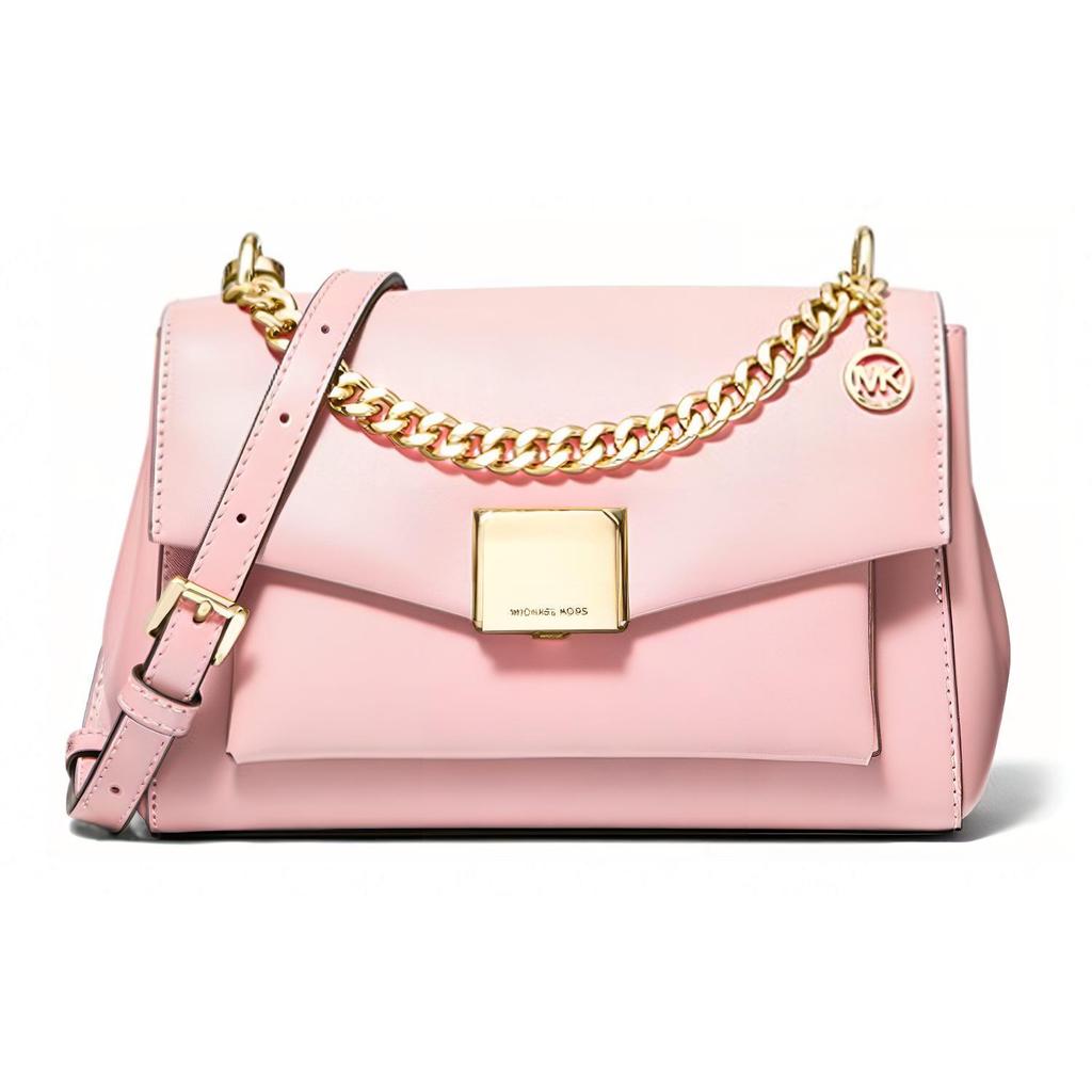 New MICHAEL KORS Lita Leather Handbag Shoulder Bag Crossbody Bag Medium Size Women's Ballet Pink 35T0GXPL2O-648