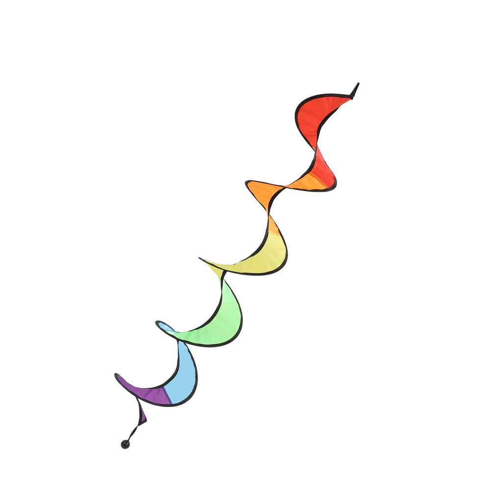 Wind Spinner Foldable Colorful Spiral Rainbow Wind Sculpture Spinner Hanging Curly Spinner Yard Garden Decoration