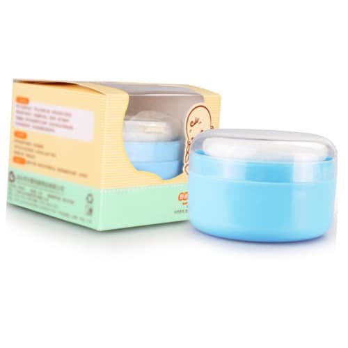 GARVALON Baby Powder Puff Box, Talcum Powder Puff Case, Durable Material, One-Hand Operation, Gentle On Skin, Newborn Care Supplies, 2-Pack
