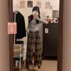 Women's Korean Style High Waist Plaid Wide Leg Pants - Retro, Loose, and Slimming for Spring & Autumn