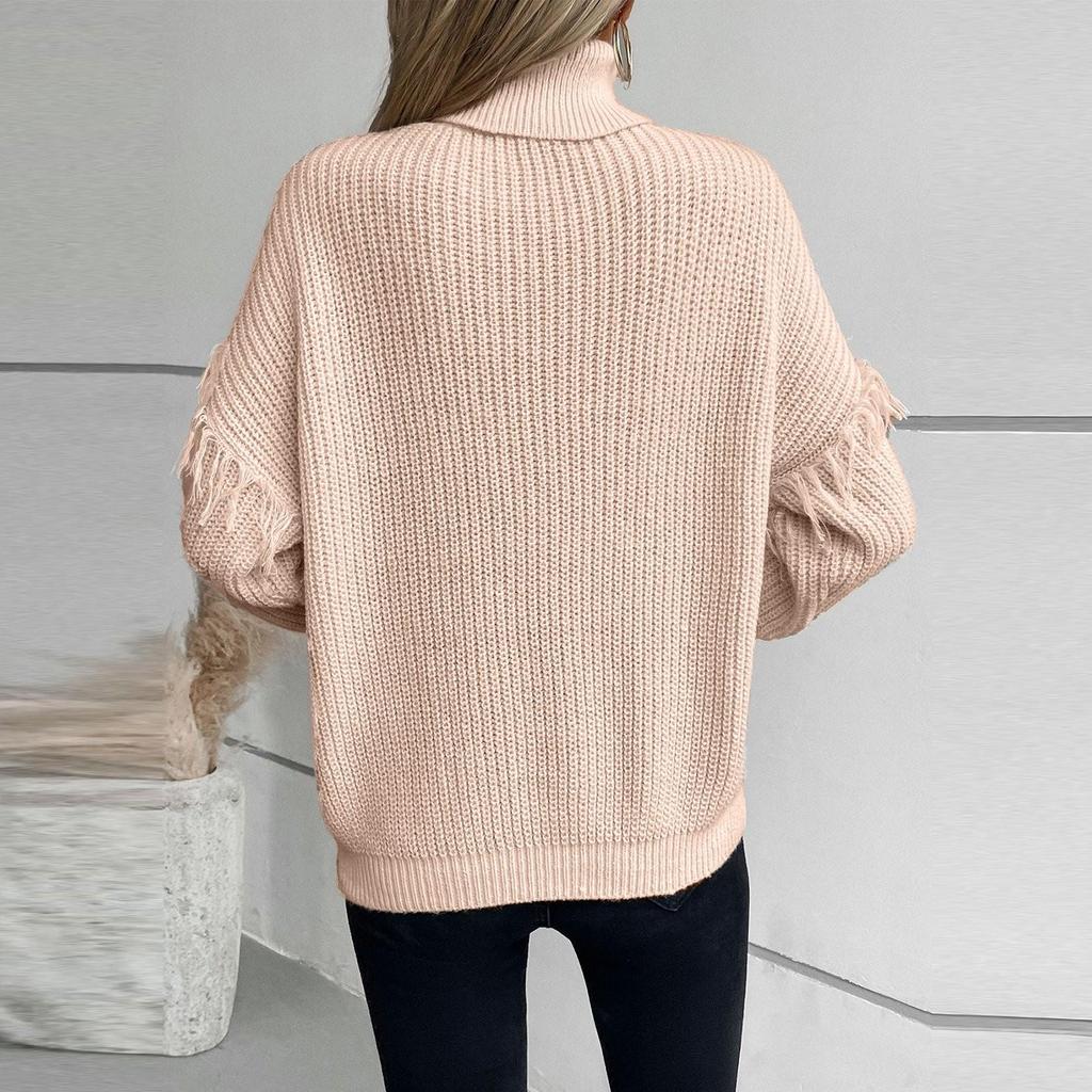 Suéter de punto de manga larga de moda informal para mujer