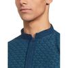 Manyavar Murky Green Chikan Kurta Set for Mens(Medium,Blue)