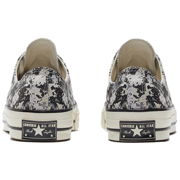 Converse 1970s All Star Chuck 70 Pixel Print Low Top Sneakers Unisex Sneakers Black White Camouflage 170382C