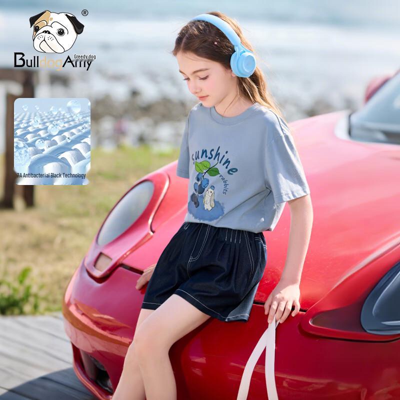 

CHANZUIGOU Girls Cartoon Print Short Sleeve T-Shirt 150
