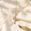 Colorful Cartoon Titanium Steel Zircon Pendant Necklace - Women's Light Luxury Clavicle Chain