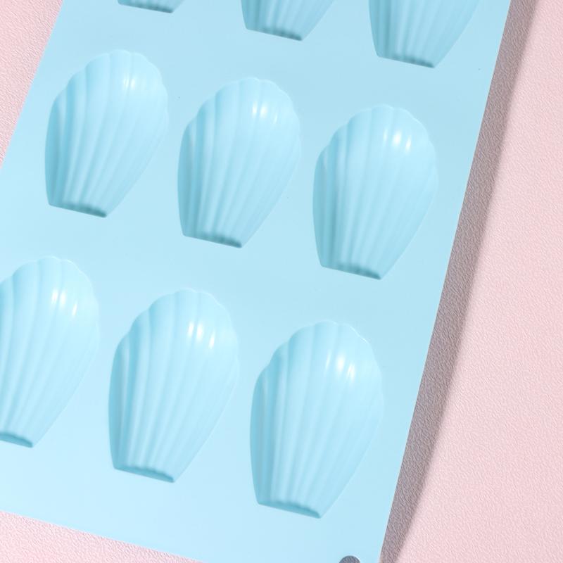 Moule à Gâteau Madeleine en Silicone 9 Cavités Coquille Biscuit Gâteau Savon Fait Main Plateau Moule en Silicone Anti-adhésif