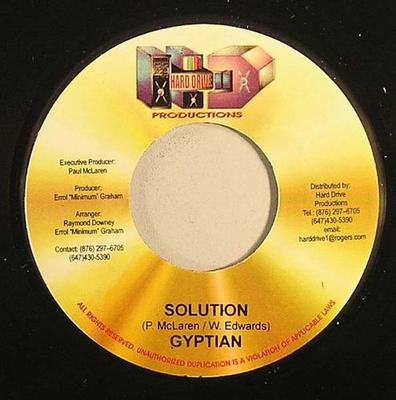 7palcová deska GYPTIAN / GINJAH - Solution / Stay Sweet NONE Hard Drive Prod Jamajka Reggae, Ska & Dub Použitá