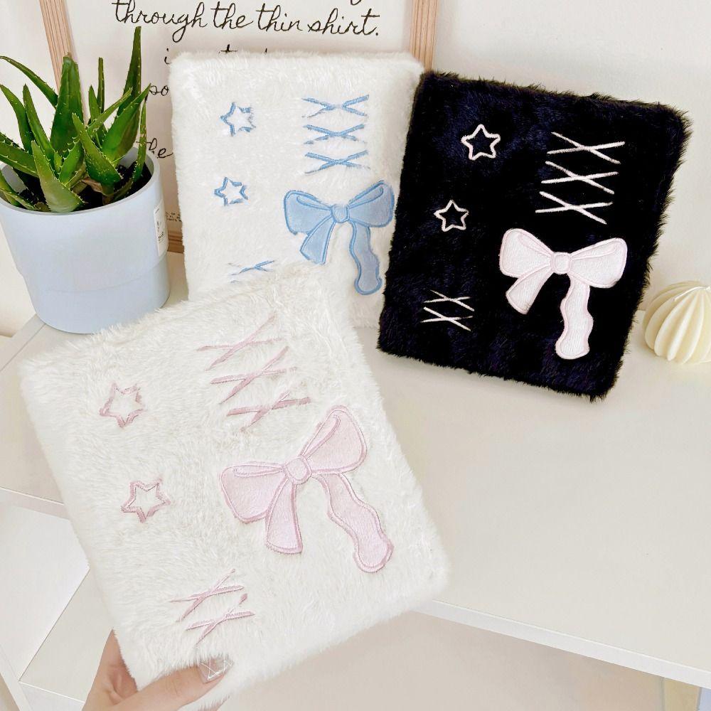 Korean Style Chasing Idol Photo Album Balletcore Bow Card Binder Plush Photocard Holder  Protecting