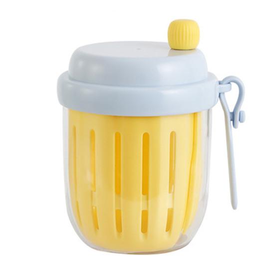 Fruit Salad Cup with Fork Leak Proof Airtight Container Double