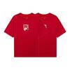 Li-Ning Sport Fashion Series Solid Color Casual Zongzi Pattern Short Sleeve T-Shirt Unisex T-Shirt Agate-Red AHSSB83-1