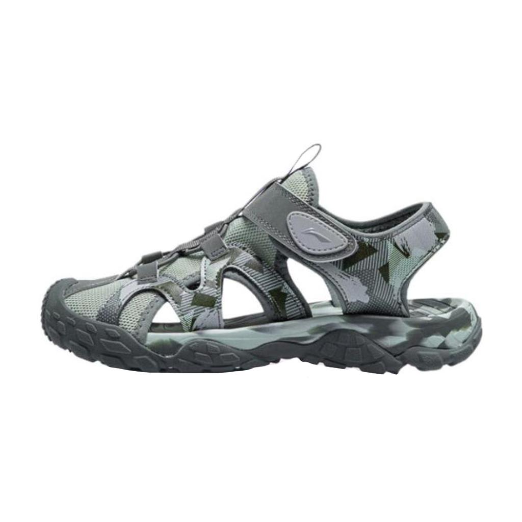 Li Ning Comfortable Casual Breathable Lightweight Childrens Sandals Kids Footwear Gray YKUT036-47