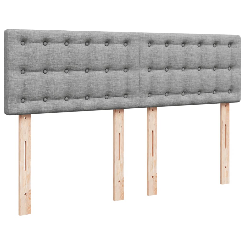 Vidaxl Letto Continentale Con Materasso, Grigio Chiaro, Tessuto, 140X190Cm