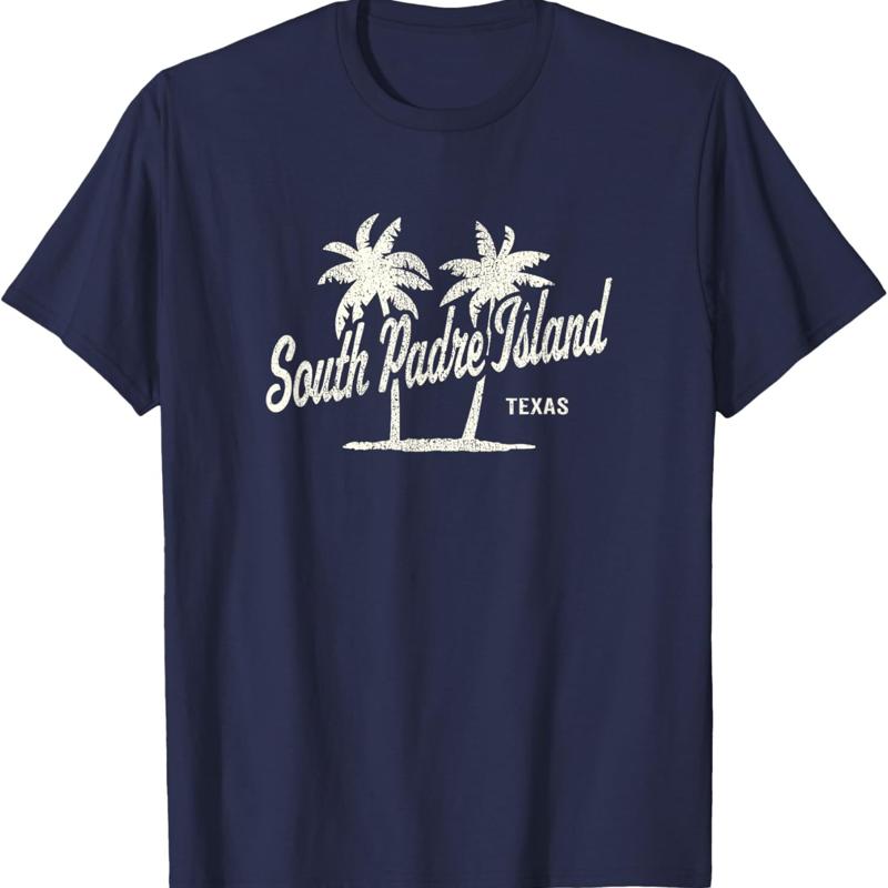 South Padre Island Texas Vintage 70S Palm Trees T Shirt S