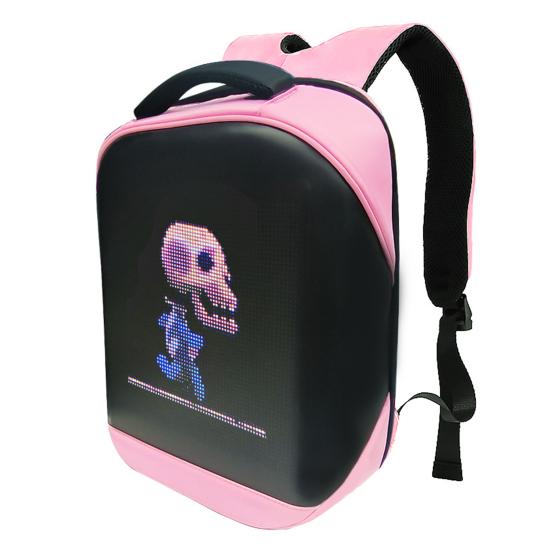 Programmierbarer LED Rucksack Bluetooth-kompatibel Gesteuerter Leuchtender Tagesrucksack mit Benutzerdefinierbarem Display Unisex Laptoptasche