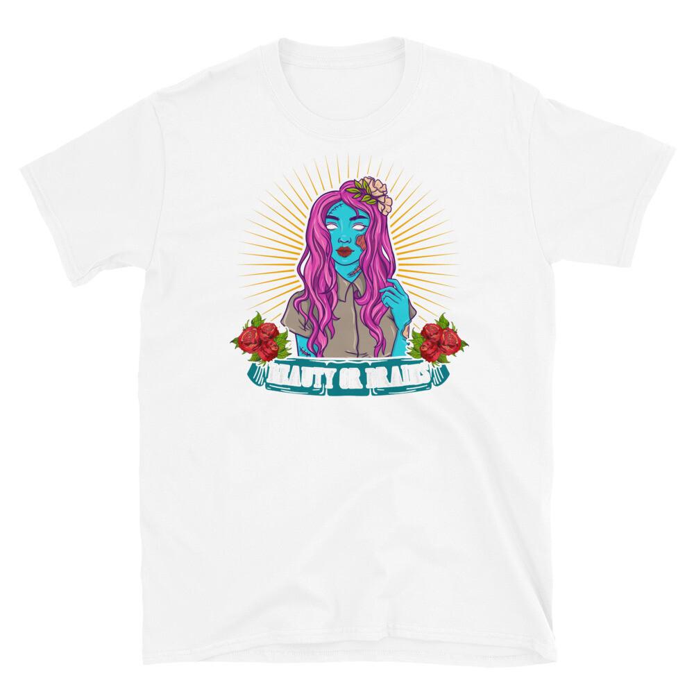 Hipster Zombie Apocalypse Beauty of Brains Short-Sleeve Unisex T-Shirt S