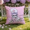 Cute E-Esther Bunny Pink Cushion Cover Home & Car Dual-Scene Pillow Cover: Reversible For Premium Comfort