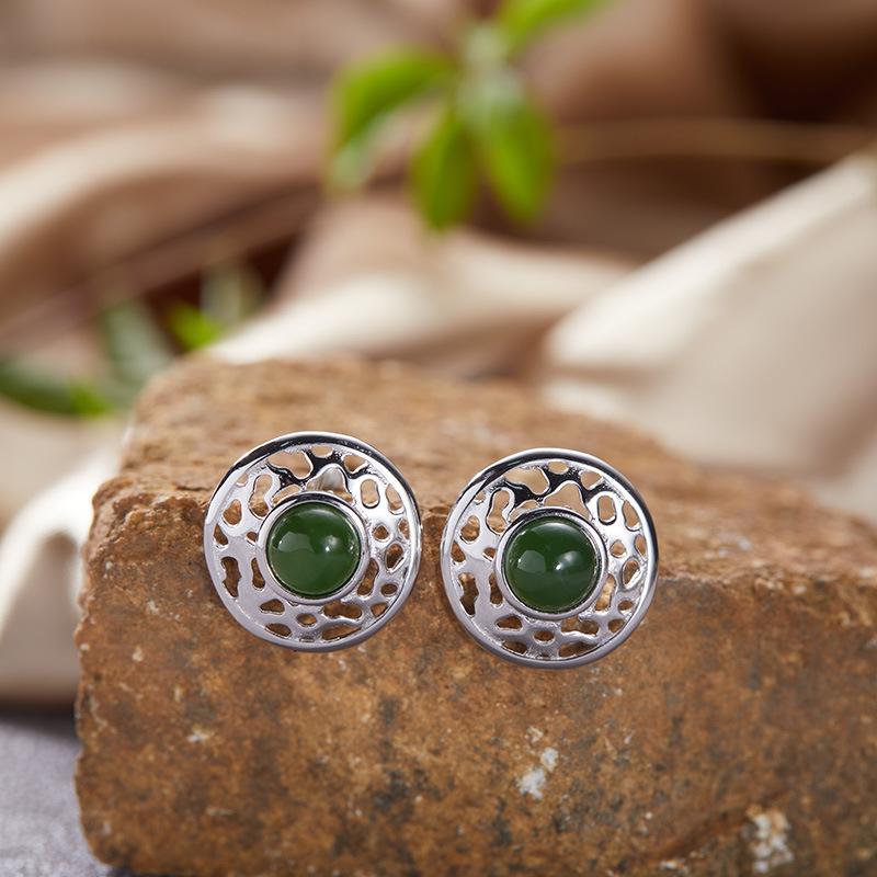 S925 Sterling Silber 18K Naturfarbe Schatz Ohrringe Leichter Luxus Premium Nische Original Design Ohrringe Neue Chinesische Ohrringe