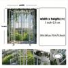 Tranquil Sunny Shower Curtain With Lush Forest View Includes 12 Hooks, Machine Washable Bathroom Decorative Shower Curtain