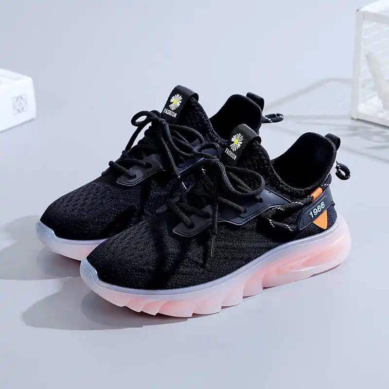 Fashion Sumer Thick-heeled Women's Natural Sneakers Casual Flat Toe Shoes Original Ladies Tennis Sport Tens Snekaers Cosplay Trends