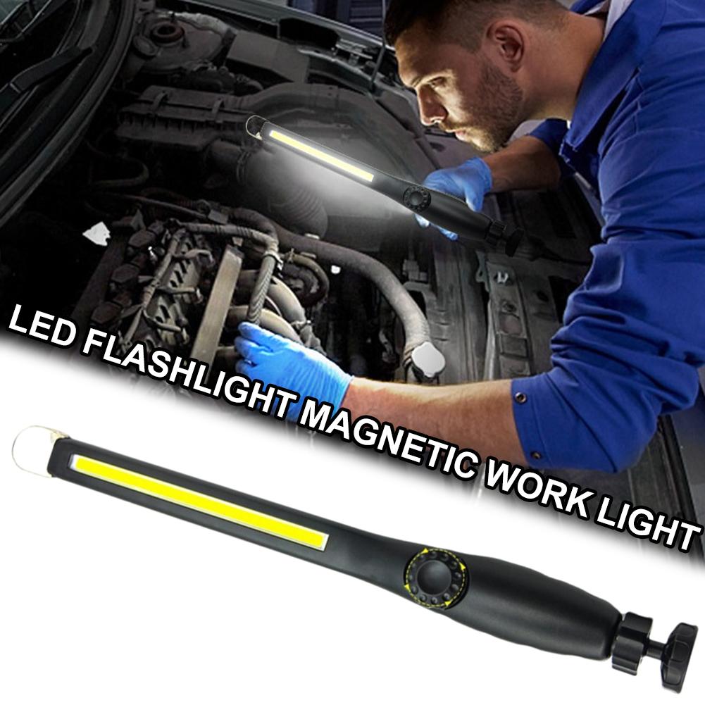 Portable COB Work Lights With Magnetic Rechargeable Flashlight Repair Dimming Portable Emergency Car LED Lamps Stepless Q5S3