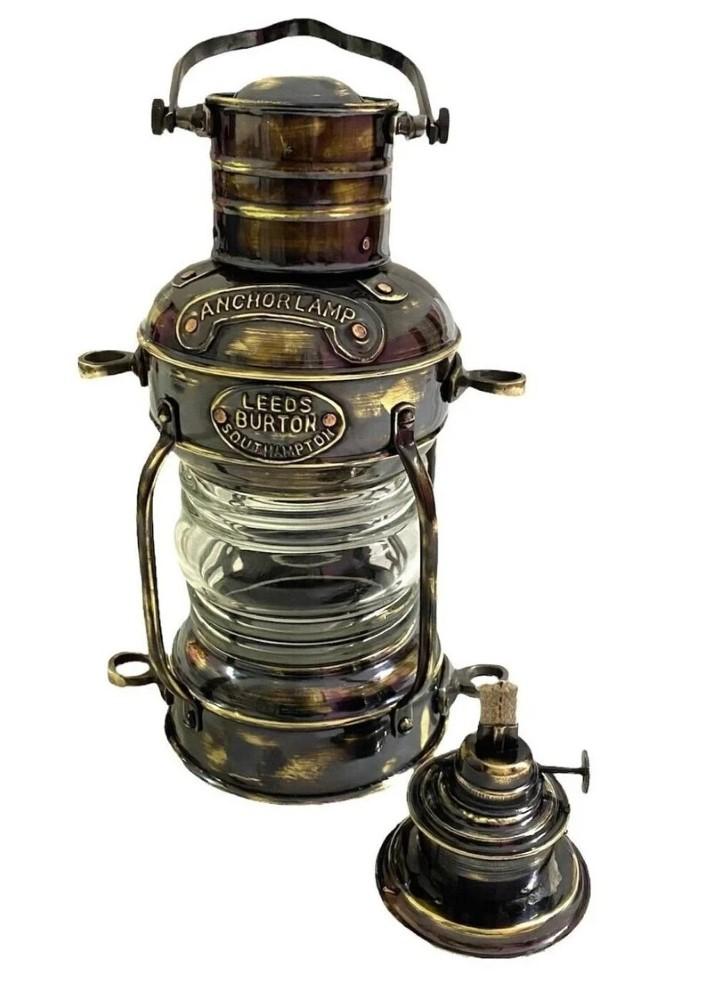 Nautical Minor Brass Oil Lamp Hanging Lantern Antique Marine Ship Lantern Lamp