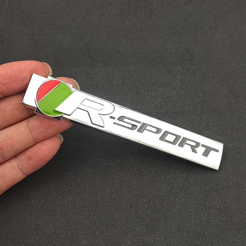 

3D металлическая эмблема R Sport для автомобиля, логотип на решетку радиатора, багажник, крыло, наклейка, значок для R XJ F PACE XE XF R Sport, наклейка, аксессуары Badge серебряный