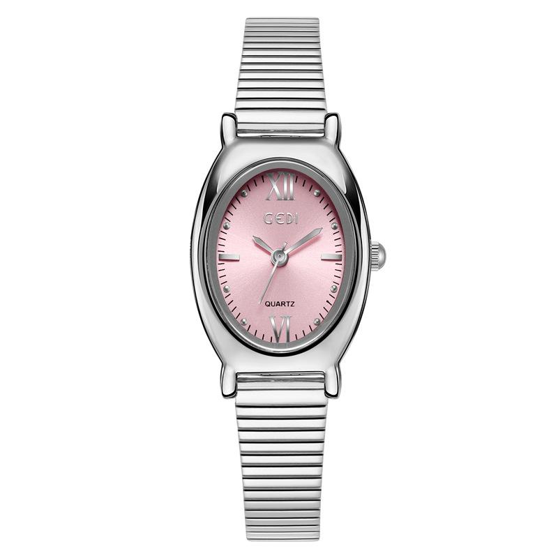 Retro High-Value Women S Watch Niche Exquisite Oval Steel Belt Watch Women S Medieval Waterproof Quartz Watch