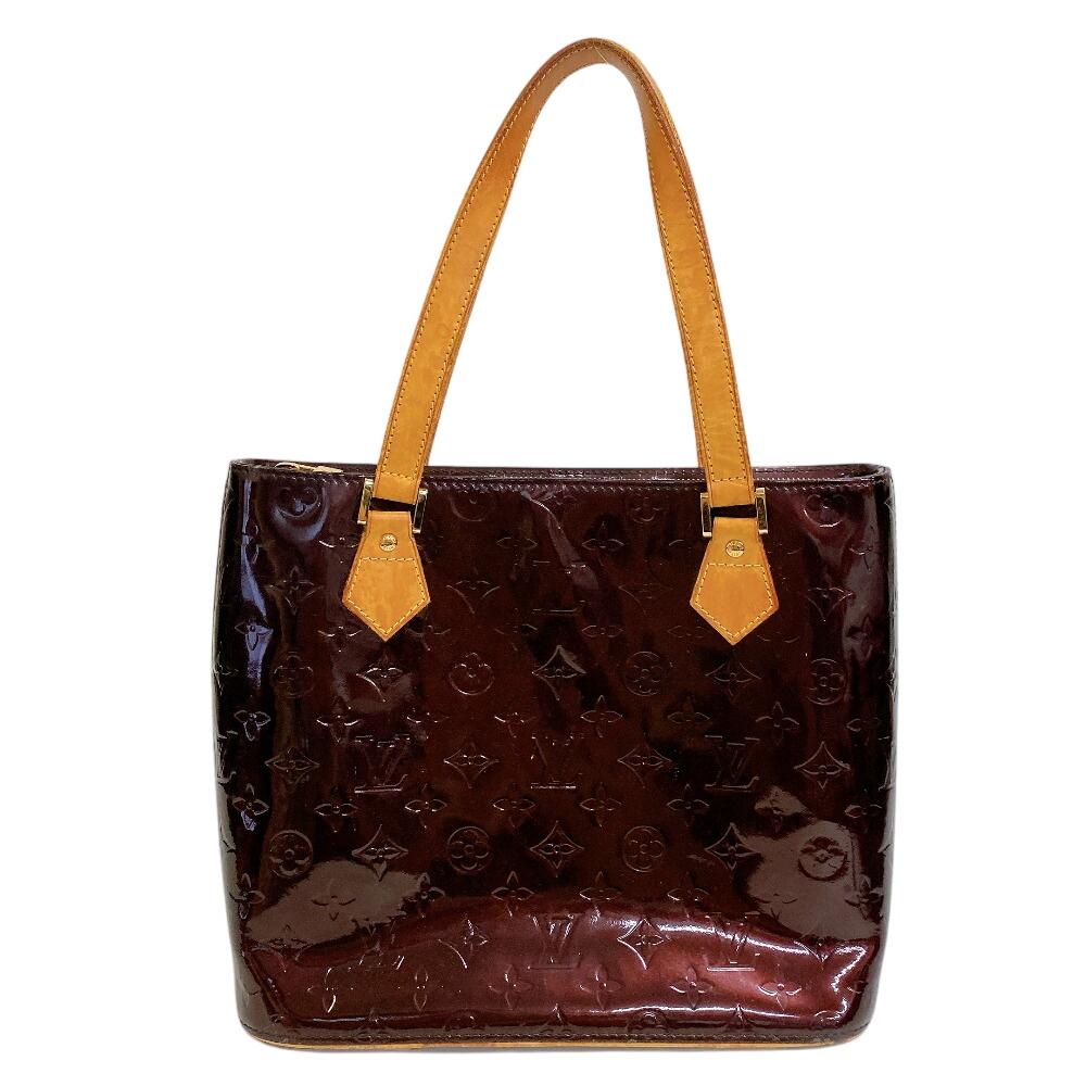 

LOUIS VUITTON M91093 Shoulder Monogram Vernis enamel Houston Tote Bag purple enamel Women Used