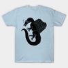 Camiseta Estampada Negra para Hombre Spinosaurus Estampado con Papel de Transferencia Sin Corte Camiseta de Algodón