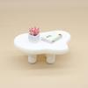 Plastic 1/12 Dollhouse Simulation Mini Cloud Tea Table Model Dollhouse Living Room Furniture Micro Scene Construction Props