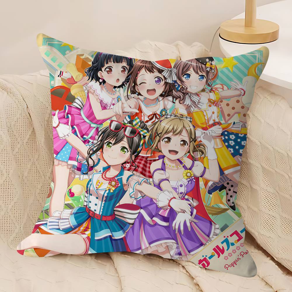 Cute B-Bang D-Dream Personalized Picture Text Home Decorative Pillows Household Gifts 45x45cm