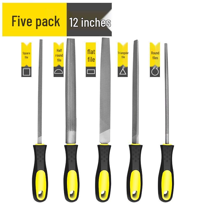 ASOYOGA 12-inch 5-Piece Woodworking File Set CN plug (adapter included)