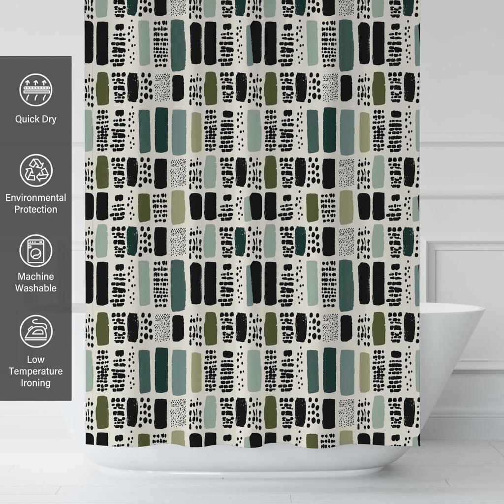 Bohemian Shower Curtain Sage Green Shower Curtain Sage Bathroom Curtain Green Shower Curtain With 12 Hooks