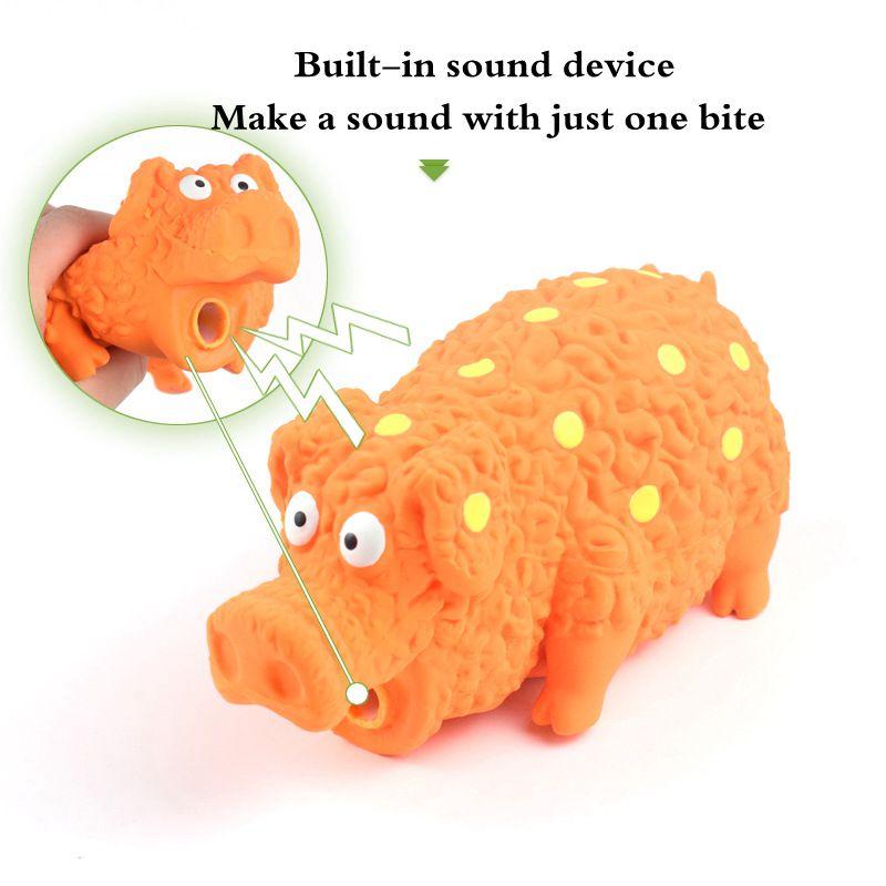 Pet Dog Toy Squeaky Rubber Toy Dog Latex Chew Toy Pig Shape Bite Resistant Puppy Sound Toy For Small Medium Large Dog Toy
