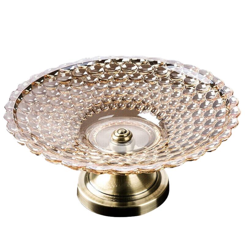Elegant European Crystal Glass Serving Plate
