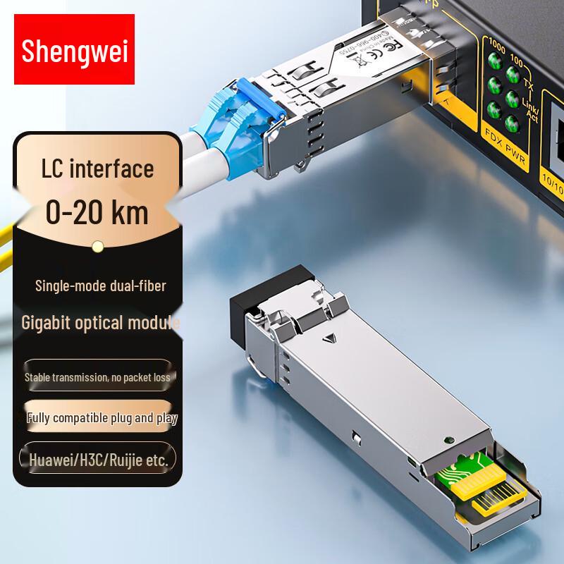 Shengwei Fiber Optic & Copper Transceiver Modules 1.25G SMF Duplex 20km